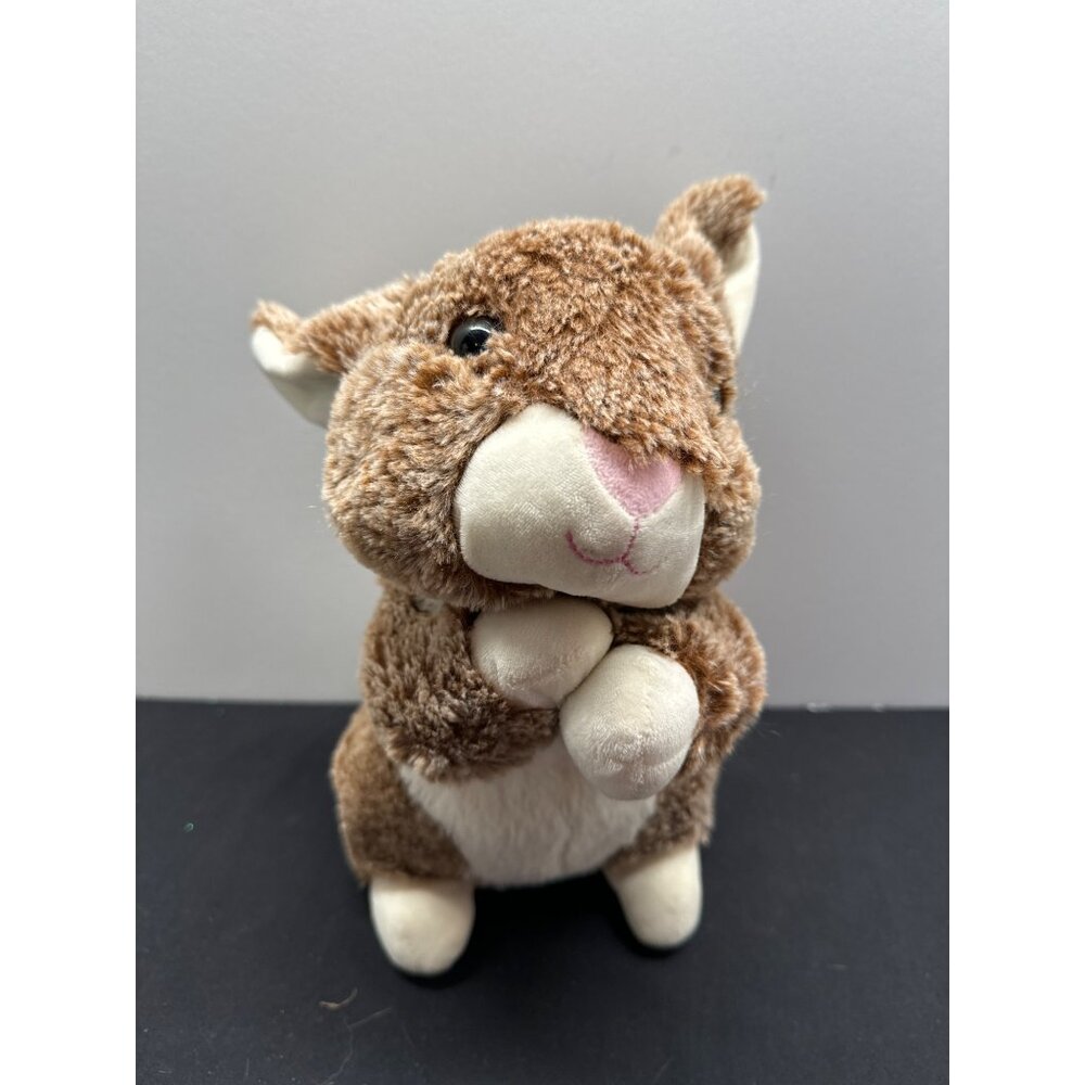 Plush Bunny Rabbit Toy For Ages 3+ Brown & White Polyester Soft Stuffed Animal D